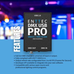 Enttec DMX USB Pro 512-Ch Interfaz USB DMX