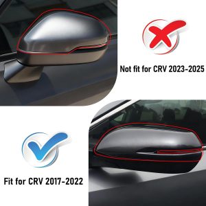 Compatible with Honda CRV 2017-2022/HRV 2016-2022 Left Driver Side Mirror Cover, Clip-on Rearview Mirror Cap WITH Turn Signal Light Replaces for 76251-T1W-A01ZE,76251T1WA01ZE Gray #NH797M