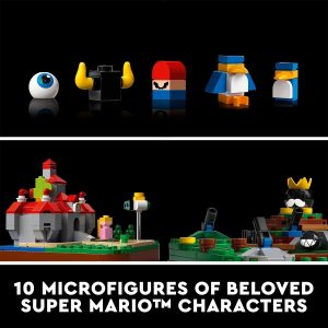 LEGO Super Mario 64 Question Mark Block Building Set - Video Game Model Set for Adult Fans, Ages 18+ - Includes 4 Microscale Game Levels W/ 10 Minifigures - 71395
