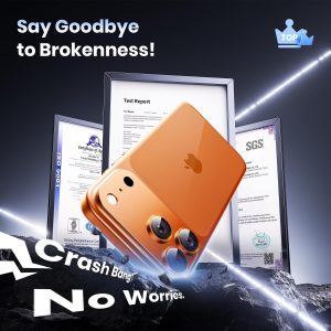 Hoerrye for iPhone 17 Pro Max Camera Lens Protector - [12FT Shatterproof Military Grade] [Strong Adsorption] 9H+ Tempered Glass Camera Screen Full Protective Cover Case Friendly,Cosmic Orange