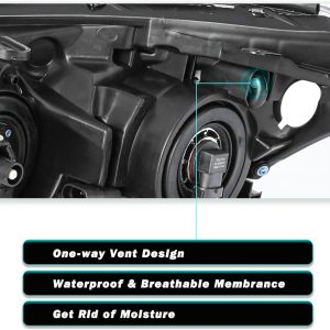 Par de conjunto de faros halógenos para Toyota Rav4 2009-2012 Plug & Play visibilidad nocturna mejorada para seguridad de conducción durante todo el año