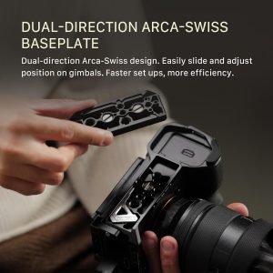Tilta Kit Pro de jaula para cámara Alpha 7V, A7V, A7IV, A7R V | Mango superior Xeno | Mango lateral ajustable | Abrazadera de cable HDMI | Placa base Arca-Swiss | Soporte de varilla LWS de 0.591 in |
