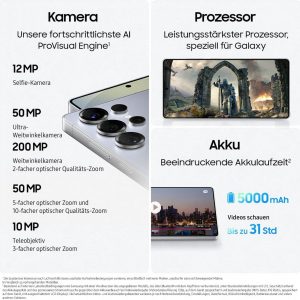 Samsung Galaxy S25 Ultra 5G 2025 (Versión internacional) | GSM Desbloqueado (T-Mobile) | 1 TB Almacenamiento + 12 GB RAM SM-S938B Qualcomm Snapdragon 8 Elite Android 15 Smartphone (Negro Titanio)