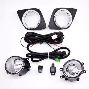 munirater Fog Lights Driving Lamps+Switch+H11 Bulbs Replacement for RAV 4 2009-2012 Clear Bumper Fog Light Assembly