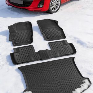 Forro y alfombrillas para maletero de automóvil para Mazda 3 Sedan (no para Hatchback): 2010 2011 2012 2013 protección de cobertura completa para todo tipo de clima, forro de piso de 1ª y 2ª fila+