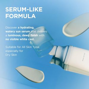 SKIN1004 Centella Hyalu-Cica Water-Fit Sun Serum UV, Korean Sunscreen SPF 50, Centella Sunscreen, Travel Essentials, Sunscreen with Hyaluronic Acid, No White Cast, Korean Skin Care, 1.69 fl.oz / 50ml