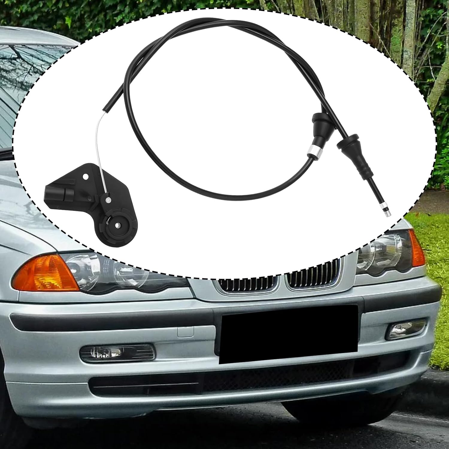 Cable de liberación del capó del capó del motor 51238208442 compatible con BMW Serie 3 E46 1998-2005