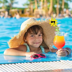 24-Piece Beach Theme Reusable Shape Straws - 8 Color Set with 2 Cleaning Brushes - Perfect for Summer Parties & Birthdays