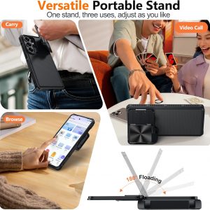 Funda magnética para Samsung Galaxy S26 Ultra, [funda deslizante para cámara con soporte] [compatible con Magsafe] [protección de grado militar] a prueba de golpes para Galaxy S26 Ultra, color