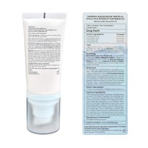 SKIN1004 Centella Hyalu-Cica Water-Fit Sun Serum UV, Korean Sunscreen SPF 50, Centella Sunscreen, Travel Essentials, Sunscreen with Hyaluronic Acid, No White Cast, Korean Skin Care, 1.69 fl.oz / 50ml