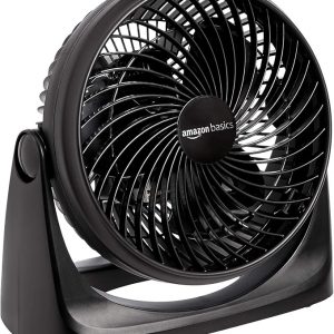 Amazon Basics Ventilador circulador de aire, ventilador de escritorio para dormitorio, hogar y oficina, con cabezal de inclinación de 90 grados, 3 ajustes de velocidad, ligero (3 libras), 35 vatios