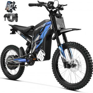 HAPPYRUN G300 Pro Electric Dirt Bike for Adults, 72V 30Ah Battery, 6500W Motor, 50 MPH Speed, 70 Mile Range, 350 Lbs Load Capacity, Hydraulic Brakes