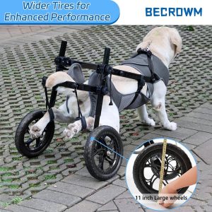 Dog Wheelchair for Back Legs, Light Weight Dog Wheelchair Cart with Disabled Hind Legs Walking, Adjustable