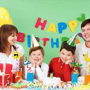 24-Piece Beach Theme Reusable Shape Straws - 8 Color Set with 2 Cleaning Brushes - Perfect for Summer Parties & Birthdays