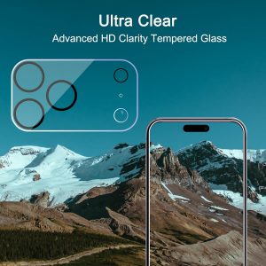 Ailun Paquete de 3 protectores de lente de cámara para iPhone 17 Pro Max, vidrio templado, dureza 9H, Ultra HD, antiarañazos, compatible con fundas, no afecta las tomas nocturnas (no para iPhone 17/17 Pro/iPhone Air)