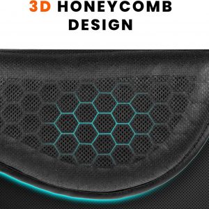 GRAND PITSTOP Foldable Motorcycle Gel Seat Cushion, Large 3D-Honeycomb Structure Shock Absorption & Breathable Motorcycle Gel Seat Pad for Long Rides