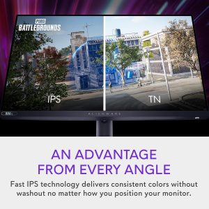 Monitor de juegos Alienware AW2524HF - 24.5 pulgadas (1920x1080) 500Hz (Overclock) 0.5ms de pantalla, ajuste de altura/inclinación/giro/pivote, 3 años de intercambio avanzado - Negro