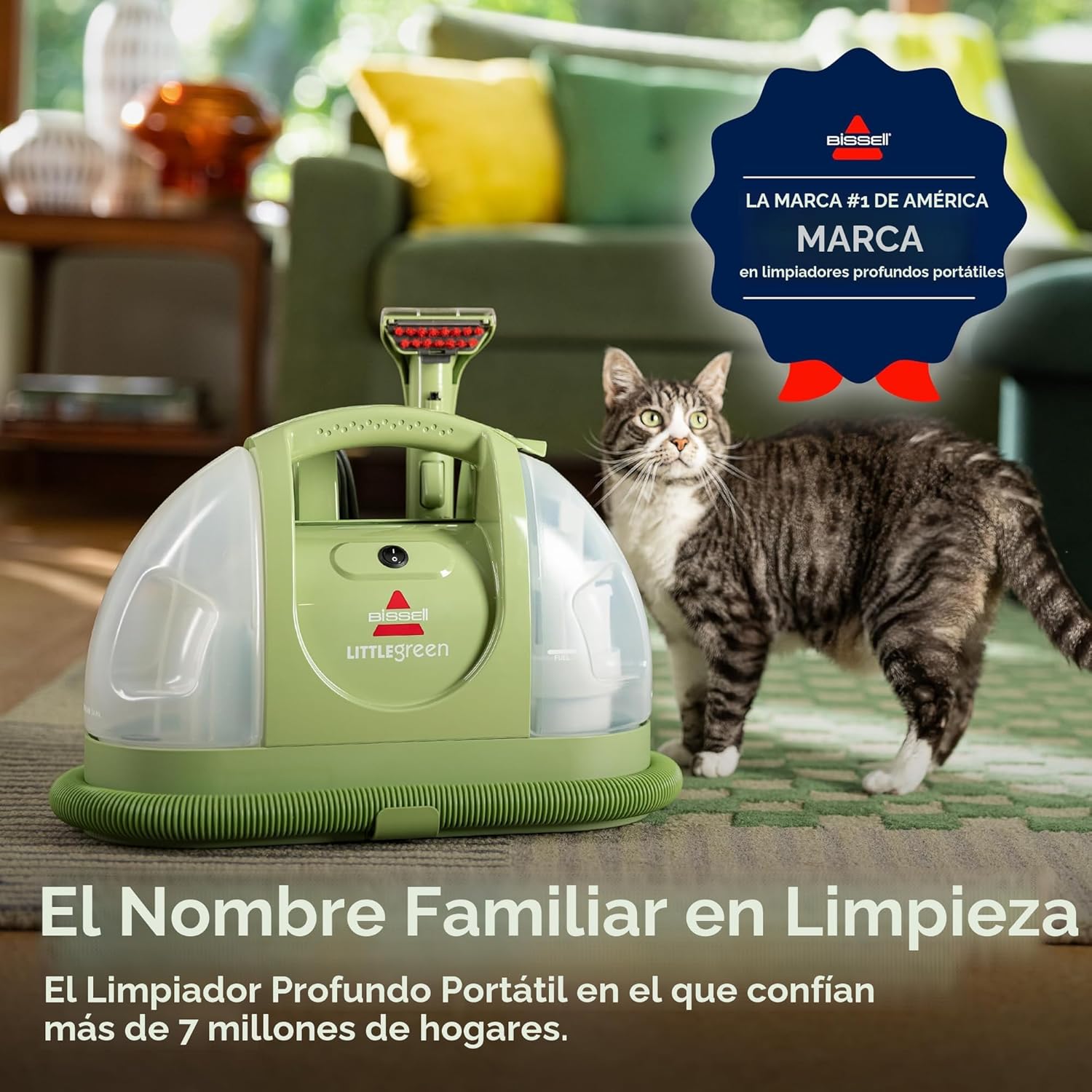 BISSELL Little Green - Limpiador portátil multiusos de alfombras y tapicería, 1400B