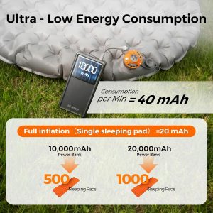 Aerogo GIGA - Bomba de aire para inflables, solo 1 onza ultra mini bomba de colchón de aire portátil para equipo de campamento ultraligero, flotadores de piscina, colchón de aire