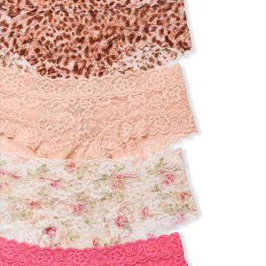Victoria's Secret Women's Lace Cheeky Underwear, Minimal Coverage Panties for Women, Multi Pack (XS-XXL)