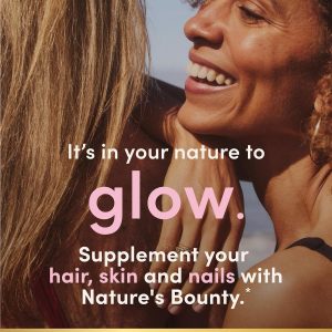 Nature's Bounty Soluciones Óptimas para Cabello, Piel y Uñas con Biotina y Colágeno, Gomitas con Sabor Cítrico, Suplemento Vitamínico, 2500 mcg, 80 Ct, 40 Porciones Totales