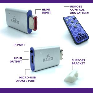 Kaico Gamecube HDMI Adapter Lead for The Nintendo Gamecube Running GCVideo Software. Supports 2X Line-Doubling and Includes Remote Control. A Simple Plug & Play Gamecube Adapter Solution