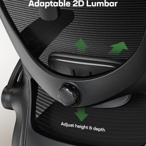 Marsail Ergonomic Office Chair: Office Desk Chair with High Back Mesh and Adjustable Lumbar Support Rolling Work Swivel Task Chairs with Wheel 3D Armrests and Headrest