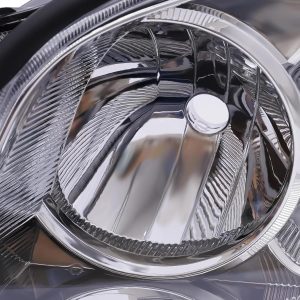 Conjunto de faros delanteros compatible con Toyota RAV4 2009-2012 cromo con ámbar juego de par de faros delanteros de repuesto para lado del conductor y del pasajero