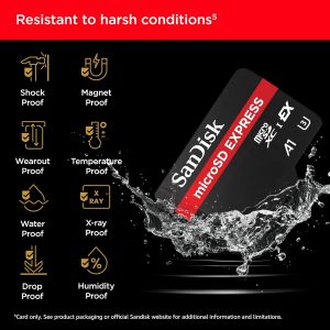 SanDisk 512GB microSD Express Card - Works with Nintendo-Switch 2, Up to 880MB/s Read, Up to 650MB/s Write, 220MB/s Sustained Write, U3, C10 - SDSQXFN-512G-GN4N