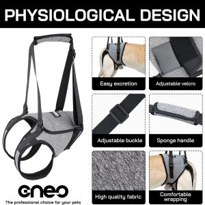 Arnés de elevación Cneo para perros, cabestrillo para perros medianos y grandes, arnés ajustable para perros para patas traseras, arnés para mascotas con diseño cómodo y acolchado para perros ancianos