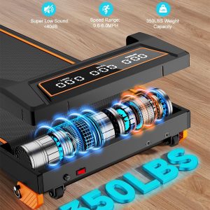 Walking Pad with 12% Incline/Adjustable Height, Upgraded 3.5HP Walking Pad with Handle Bar, 4 in 1 Foldable Under Desk Treadmill, Electric Portable Treadmills for Home 350LBS, LED Display