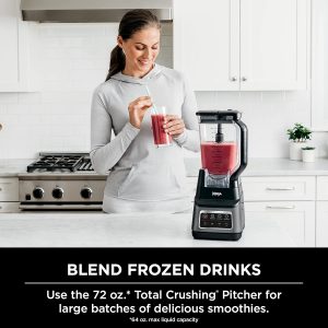 Ninja Professional Plus Blender | Max Power Smoothie Blender, Ice Cream Maker, Frozen Drink Mixer & Margarita Machine | 3 Auto IQ™ Presets, 1400 W, 72oz Total Crushing Pitcher | Dark Grey, BN701
