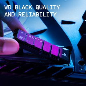 WD_BLACK 1TB SN850P NVMe M.2 SSD Officially Licensed Storage Expansion for PS5 Consoles, up to 7,300MB/s, with heatsink - WDBBYV0010BNC-WRSN