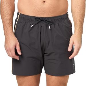 BOSS Men's Iconic Stripe Swim Trunks
