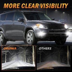 LED Fog Lights for 2009 2010 2011 2012 Toyota Rav4,Fog lights Replacement Assembly,Front Driving Fog Lamps Kits with Wiring Harness Switch,Clear Lens