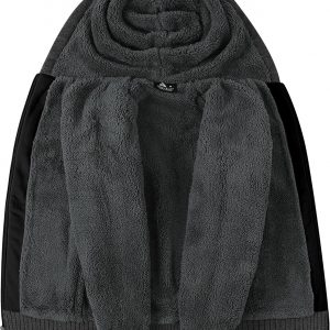 ZITY Boys Zip Up Hoodie Fleece Jacket Kids Sherpa Lined Sweatshirts Outerwear Unisex Warm Winter Coat 6-15 Years Old