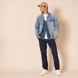 Amazon Essentials - Suéter tipo cárdigan de algodón para hombre