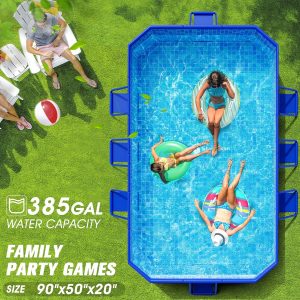 Piscina plegable, piscina grande no inflable para niños, piscinas plegables para adultos, carcasa de plástico duro, gruesa de gran tamaño, piscinas plegables portátiles para niños para patio trasero