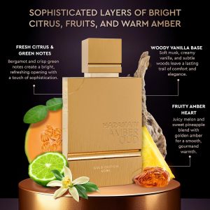 Al Haramain Amber Oud Gold Edition Eau De Parfum Spray 60ml + ATOMIZER – Unisex Perfume Arabian Perfumes for Women & Men – Long-Lasting Sweet Fragrance Arabic Cologne – Men & Women's Gift (2 oz.)