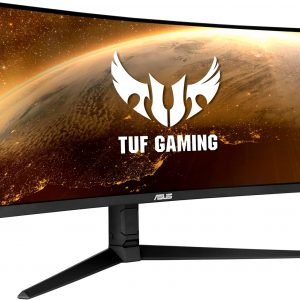 ASUS TUF Gaming VG34VQL1B 34" Monitor curvo HDR, WQHD (3440x1440), 165Hz, 1ms, desenfoque de movimiento extremadamente bajo, FreeSync Premium, cuidado de ojos, DisplayPort HDMI USB, Altura ajustable, DisplayHDR 400, Negro