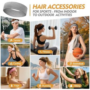Headbands for Women Valentines Day Gifts for Her - 8 Pcs Head Bands Non Slip for Women's Hair Accessory Stretchy Fabric Headband for Workout Sport Yoga Running Christmas Birthday Gifts for Women