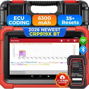 Launch X431 CRP919XBT 2026 Herramienta de escaneo bidireccional con código ECU, CANFD y DoIP, escáner de diagnóstico de coche de sistema completo inalámbrico, Autenticación automática FCA, guiado por