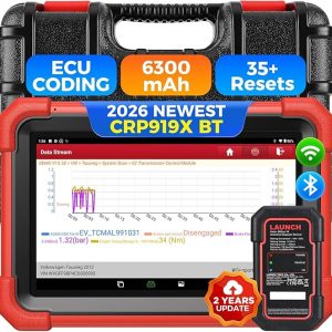 Launch X431 CRP919XBT 2026 Herramienta de escaneo bidireccional con código ECU, CANFD y DoIP, escáner de diagnóstico de coche de sistema completo inalámbrico, Autenticación automática FCA, guiado por
