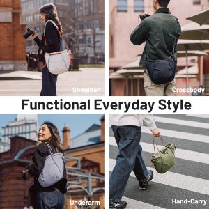 PGYTECH OneGo Rope Strap Camera Bag – Multifunctional Shoulder Bag for Urban Photographers. Compact Camera Bag Compatible with Sony/Canon/Nikon/Mirrorless Cameras, Mist