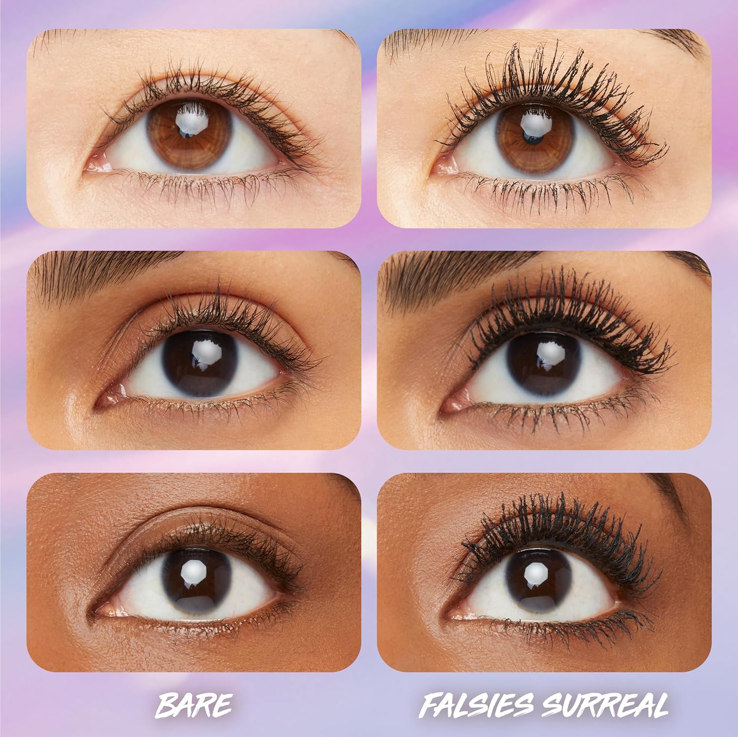 Maybelline The Falsies Surreal Extensions - Máscara de pestañas impermeable, voluminizadora, alargamiento de pestañas, muy negro, 1 unidad
