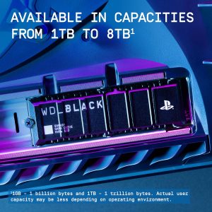 WD_BLACK 1TB SN850P NVMe M.2 SSD Officially Licensed Storage Expansion for PS5 Consoles, up to 7,300MB/s, with heatsink - WDBBYV0010BNC-WRSN