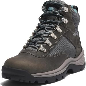 Timberland Botas de senderismo impermeables con cordones blancos para mujer