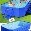 Piscina plegable, piscina grande no inflable para niños, piscinas plegables para adultos, carcasa de plástico duro, gruesa de gran tamaño, piscinas plegables portátiles para niños para patio trasero
