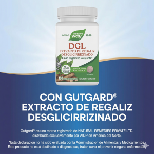 🌿 DGL Nature’s Way® (Regaliz desglicirrizado) – 100 tabletas 💚 Alivio digestivo natural para proteger y calmar el estómago de forma efectiva