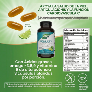 🌿 MEGA 3/6/9 Omega Blend – 90 Softgels (Omega 3, 6 y 9 · Corazón, cerebro, piel y equilibrio hormonal)